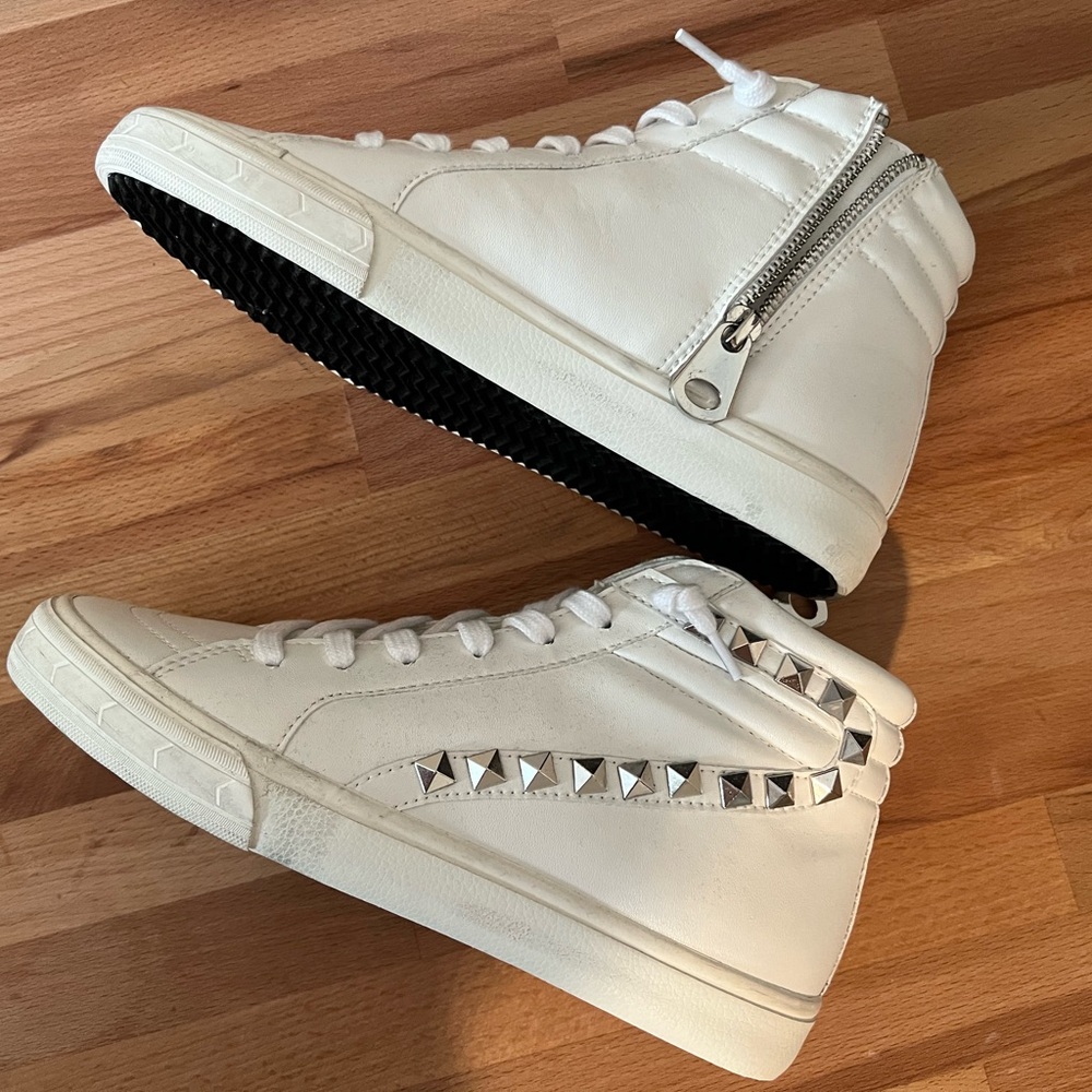 VICI High Top Studded Distressed Sneaker - size 7.5